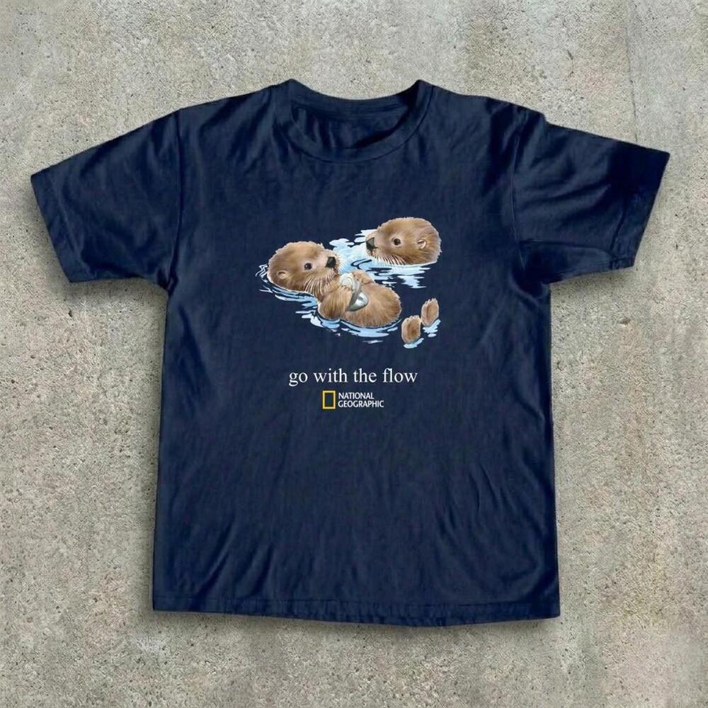 National Geographic Black Otter Graphic Tee